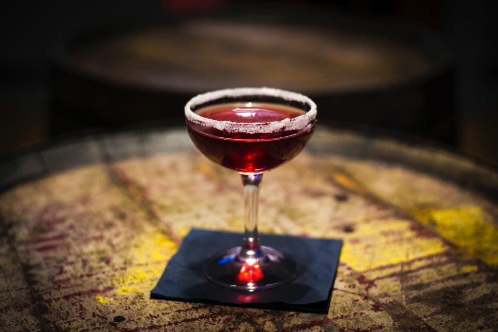 A cranberry festive cocktail