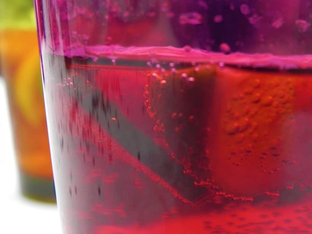 close-up of punch in a glass