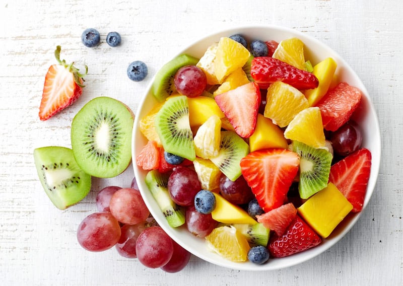 fruit salad in a large bowl