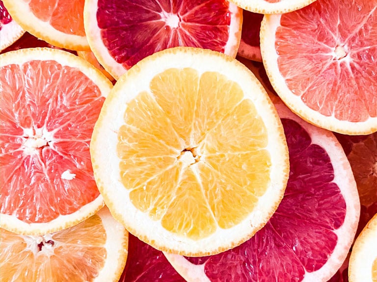 citrus slices laying down